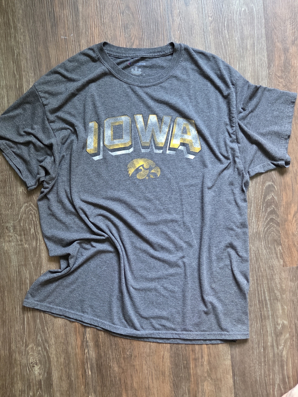 Iowa Gray Graphic T-Shirt - Collegiate Short Sleeve